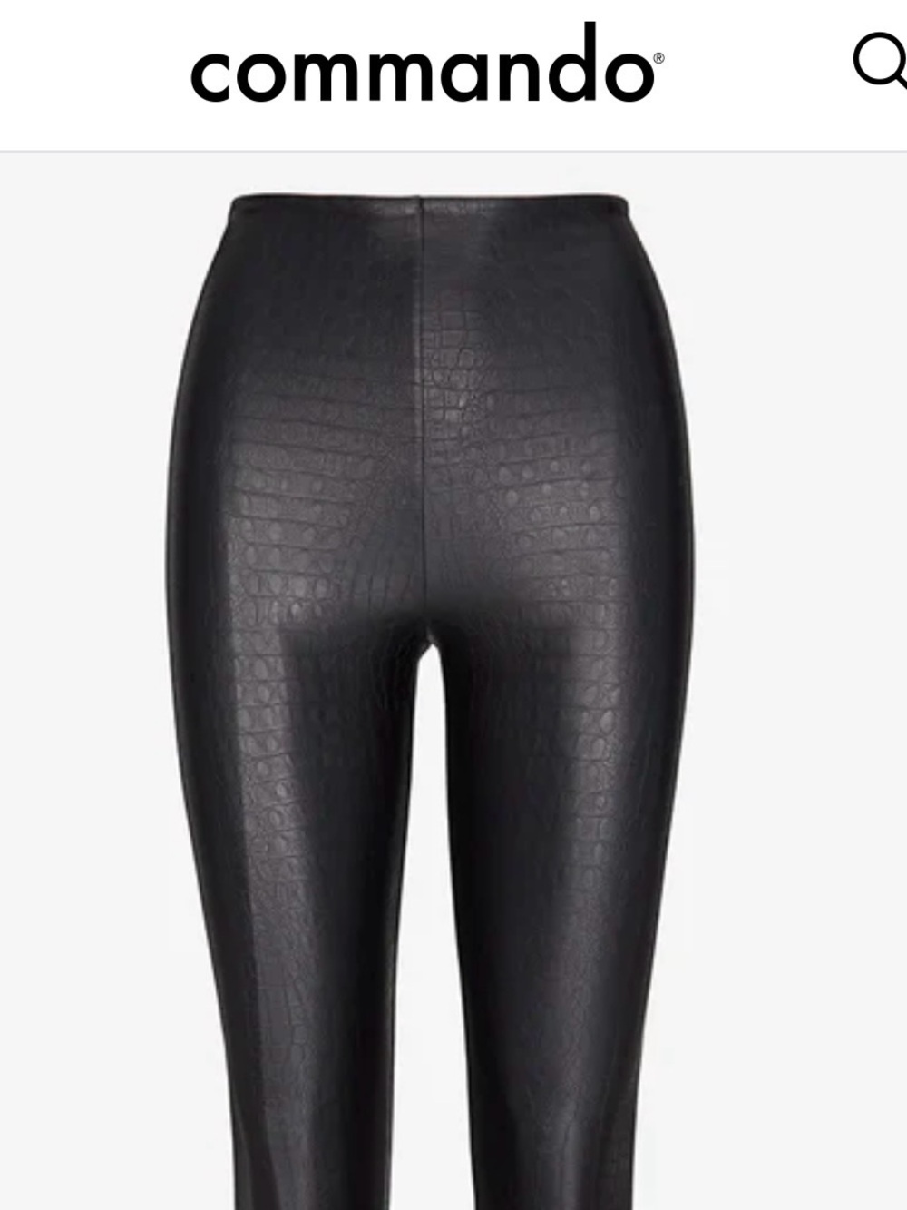 Green Faux-Leather Croc-Embossed Leggings